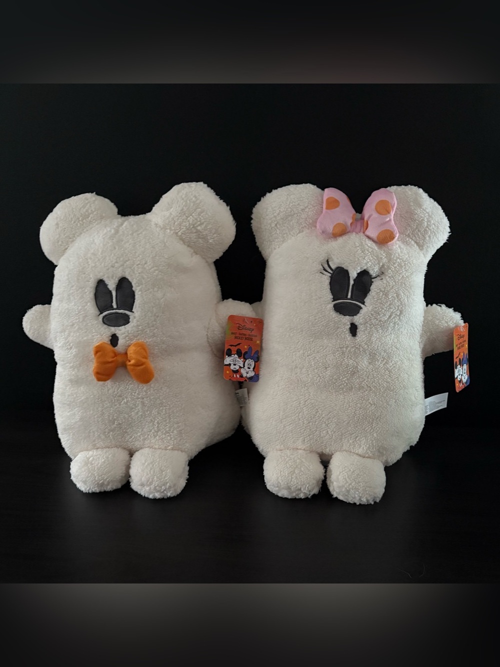 NEW Disney Mickey & Minnie Halloween Ghost Decorative Pillows Plush 2026